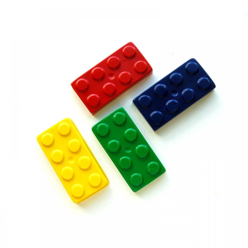 Lego Party Favors - Package of 12 Lego Shaped Crayons