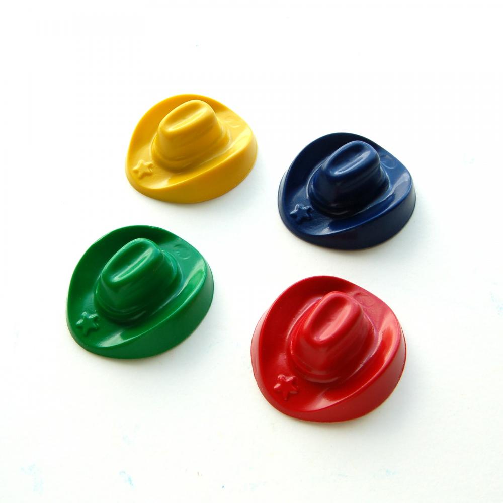Cowboy Cowgirl Party Favors - Package of 12 Cowboy Hat Shaped Crayons