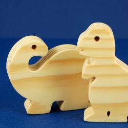 Dinosaur Party Favors - Package of 10 Wood Toy Dinosaurs
